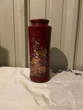Peacock vase